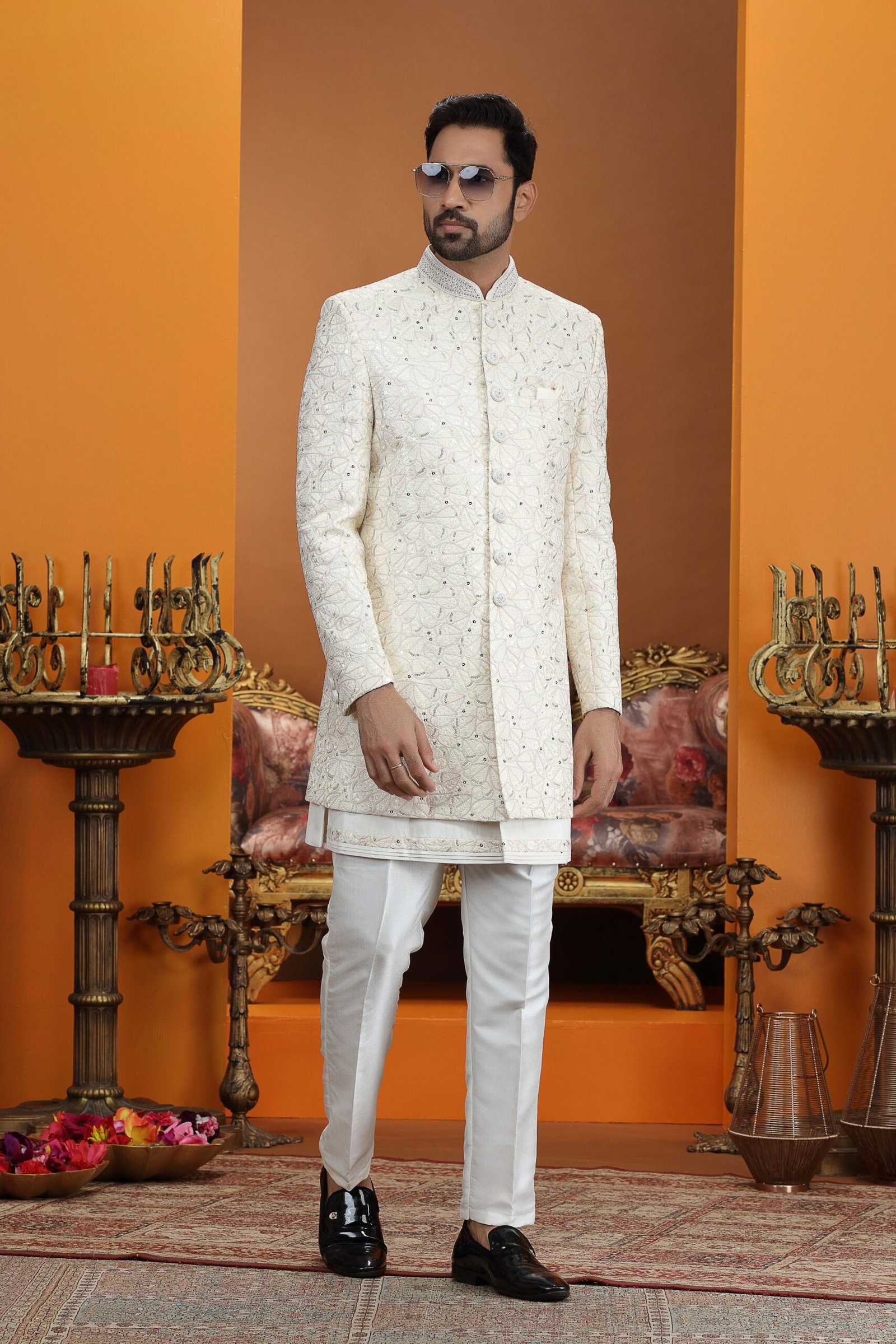 Swarg 4061 To 4062 Handwork On Nack Button Art Silk 3 Piece jacket Set Collection Wholesale 5 Launching Swarg 4061 To 4062 Handwork On Nack Button Art Silk 3 Piece jacket Set Collection Wholesale 2026