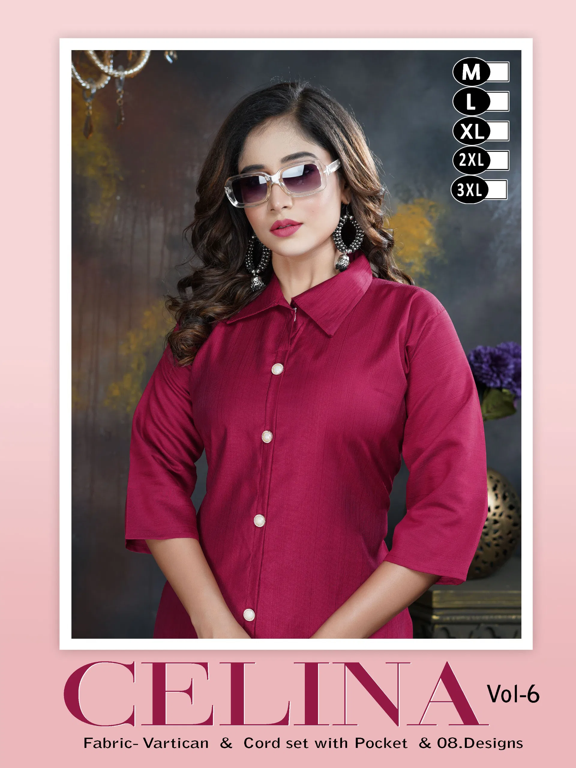 Celina Vol 6 Vartican Plain Western Wear Co Ord Set Collection Wholesale