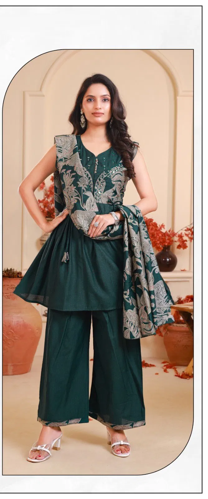 Naisha K 572 Berlin With Printed Top Bottom And Dupatta Collection Wholesale