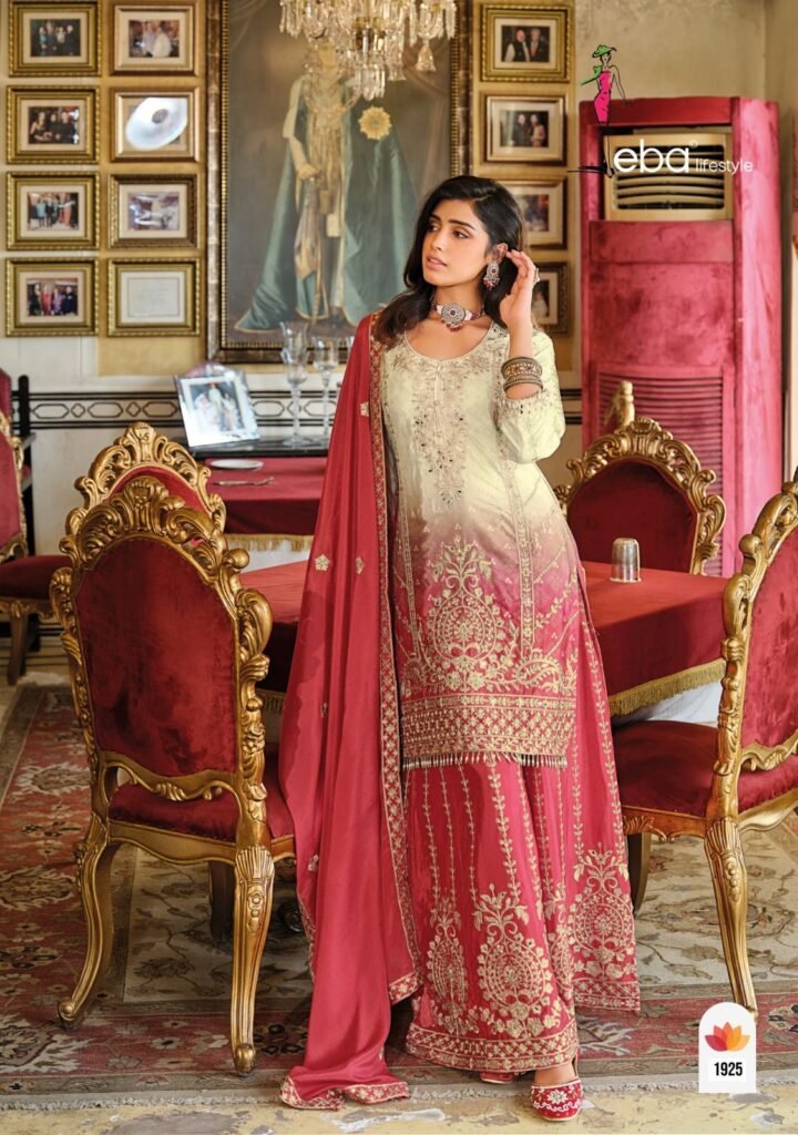 Buy Eba Rangeen Edition Chinon Digital Print With Embroidery Kurti Pant And Dupatta Wholesale 2026