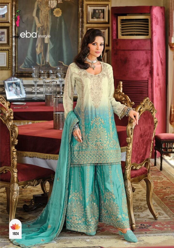 Buy Eba Rangeen Edition Chinon Digital Print With Embroidery Kurti Pant And Dupatta Wholesale 2026