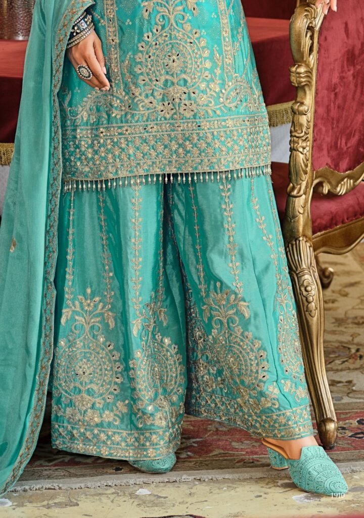 Buy Eba Rangeen Edition Chinon Digital Print With Embroidery Kurti Pant And Dupatta Wholesale 2026