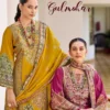 Mumtaz Gulmohar Viscose Muslin Digital And Foil Print Dress Material Wholesale