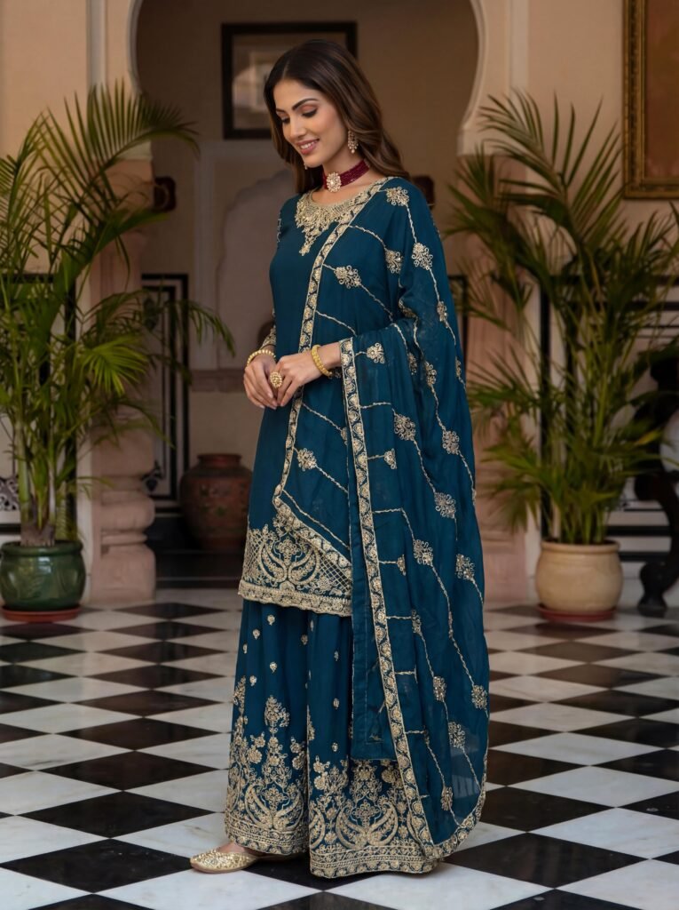 Beautiful Dv 5160 Designer festive style with these stunning embroidered sharara suits Collection Wholesale 2026