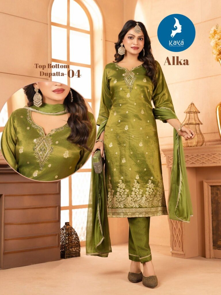 Buy Kaya Alka Viscose Jacquard With Work Kurti Pant And Dupatta Collection Wholesale 2026