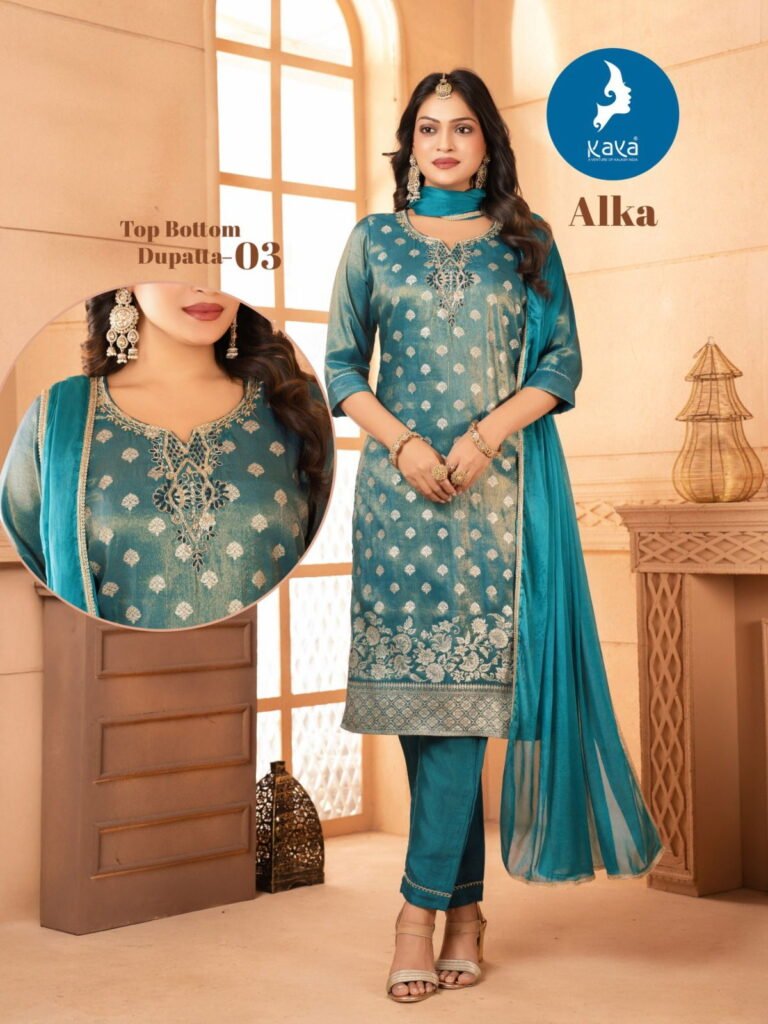 Buy Kaya Alka Viscose Jacquard With Work Kurti Pant And Dupatta Collection Wholesale 2026