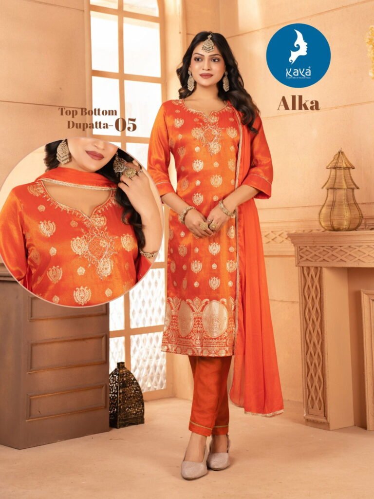Buy Kaya Alka Viscose Jacquard With Work Kurti Pant And Dupatta Collection Wholesale 2026