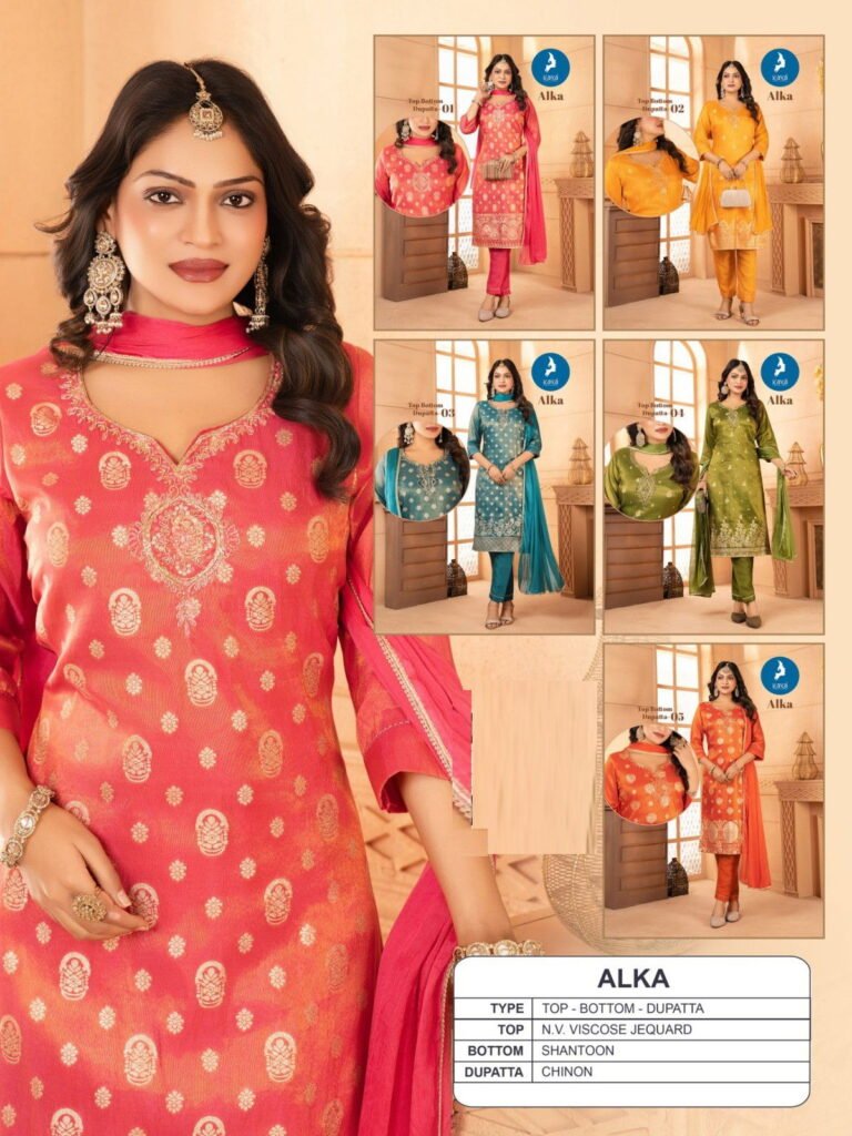 Buy Kaya Alka Viscose Jacquard With Work Kurti Pant And Dupatta Collection Wholesale 2026