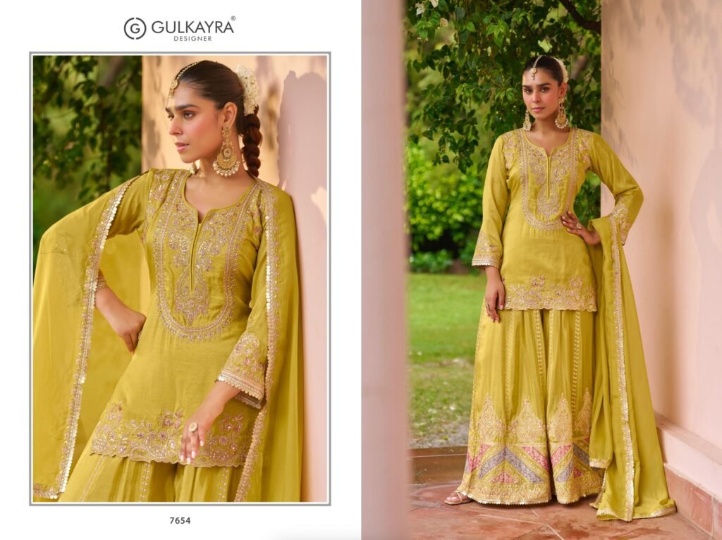 Buy Gulkayra Amulya Chinon With Embroidery Work Top Bottom And Dupatta Wholesale 2026