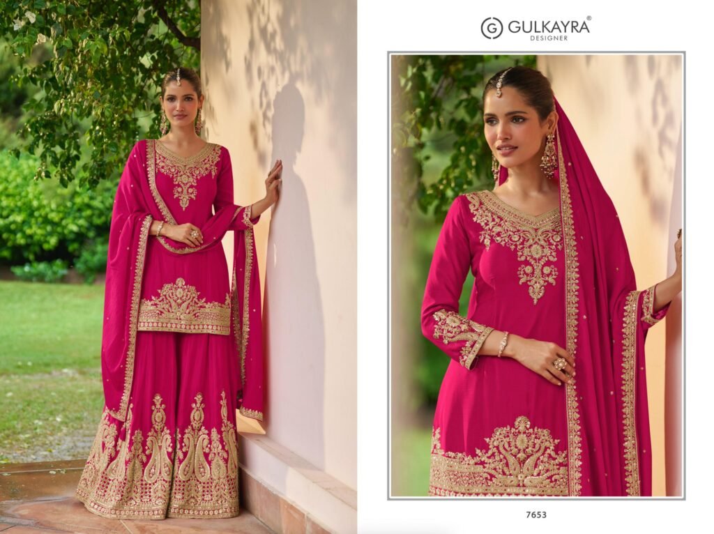 Buy Gulkayra Amulya Chinon With Embroidery Work Top Bottom And Dupatta Wholesale 2026