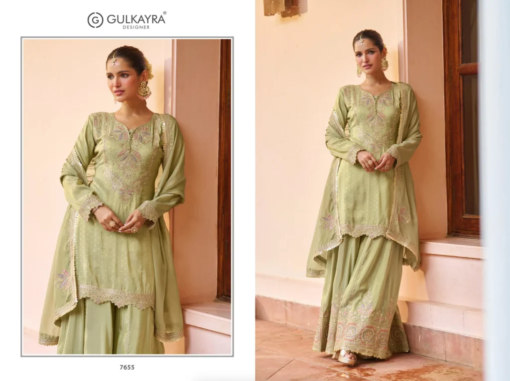 Buy Gulkayra Amulya Chinon With Embroidery Work Top Bottom And Dupatta Wholesale 2026