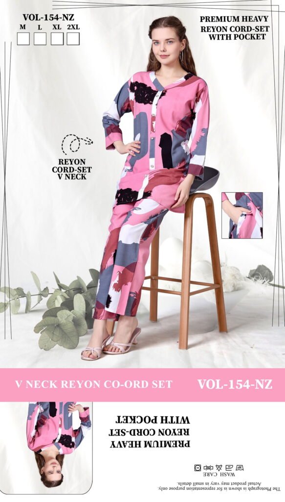Launching Summer Special 154 NZ Heavy Rayon Print Night Suit Wholesale 2026