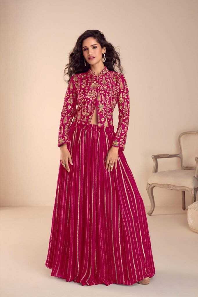 Beautiful Gulkayra Sargam Vichitra Silk With Embroidery Work Indo Western Collection Wholesale 2026