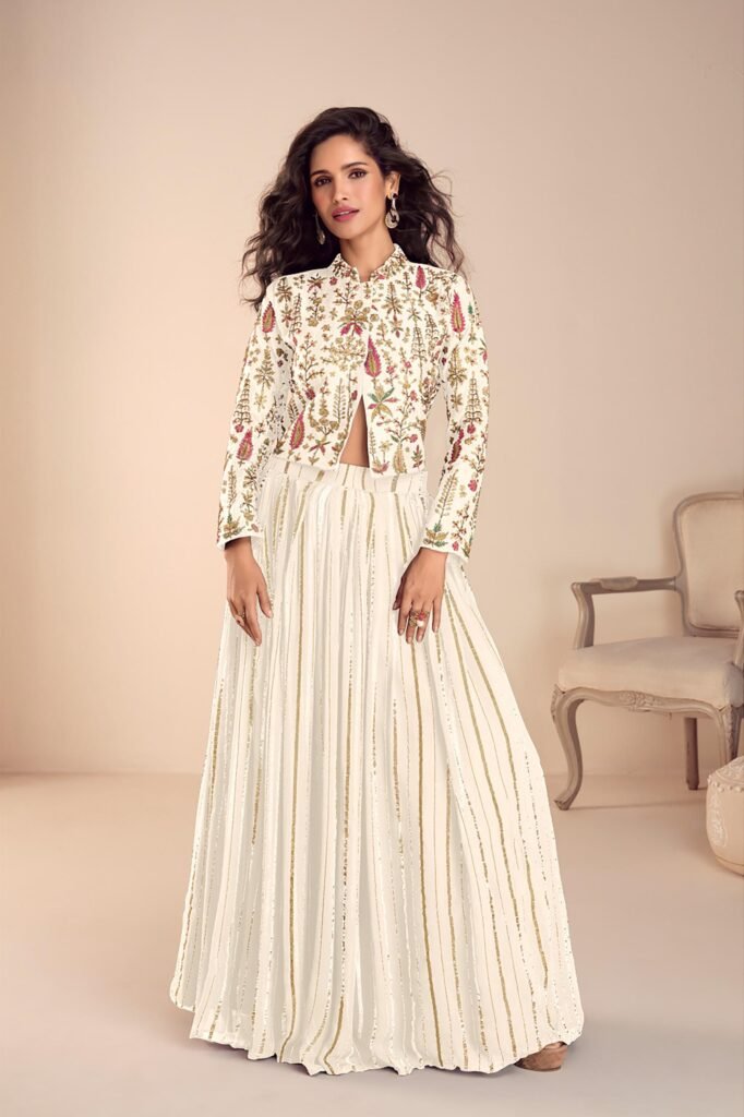 Beautiful Gulkayra Sargam Vichitra Silk With Embroidery Work Indo Western Collection Wholesale 2026