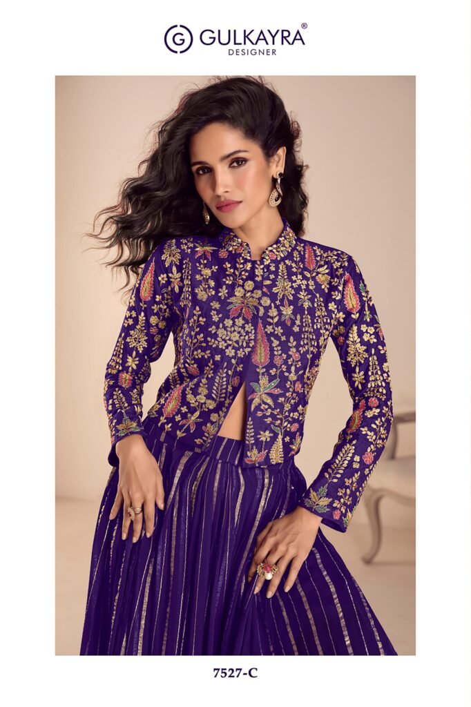Beautiful Gulkayra Sargam Vichitra Silk With Embroidery Work Indo Western Collection Wholesale 2026