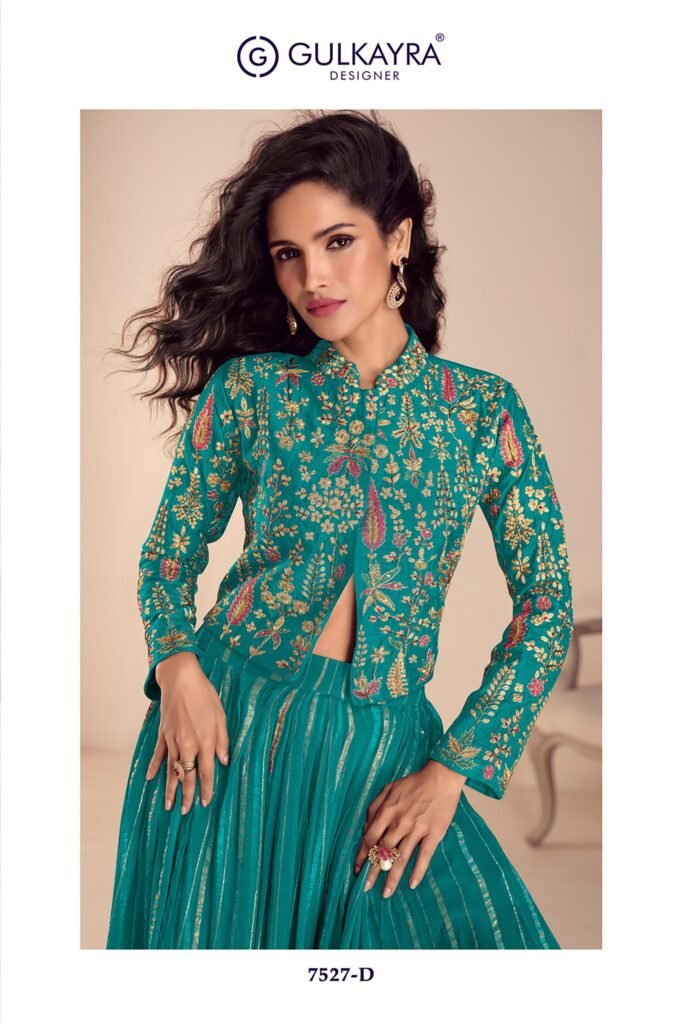 Beautiful Gulkayra Sargam Vichitra Silk With Embroidery Work Indo Western Collection Wholesale 2026