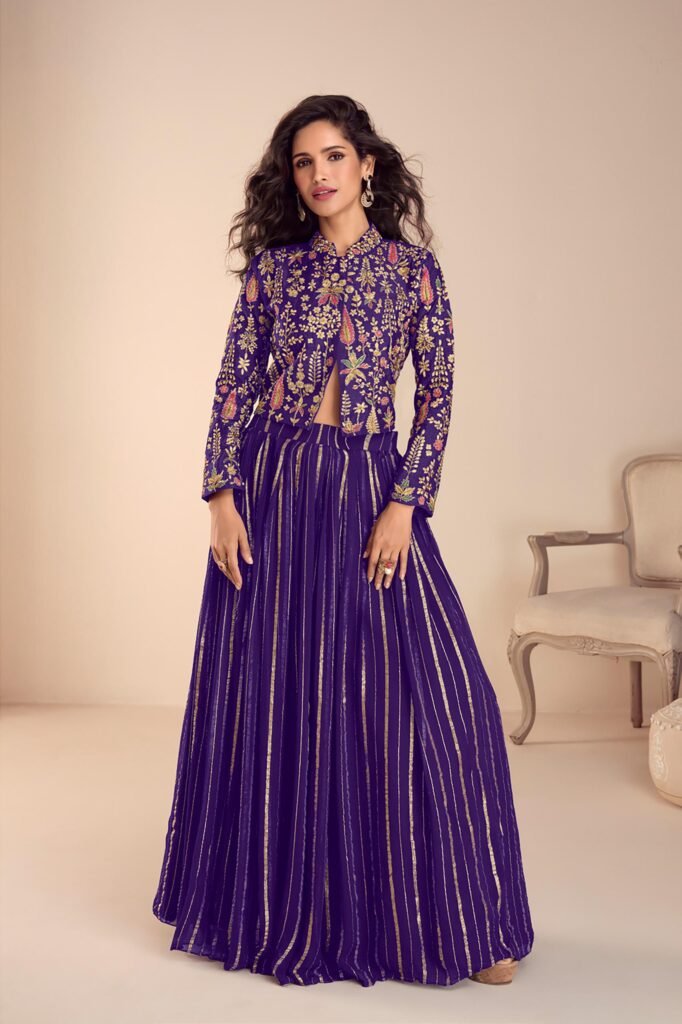 Beautiful Gulkayra Sargam Vichitra Silk With Embroidery Work Indo Western Collection Wholesale 2026