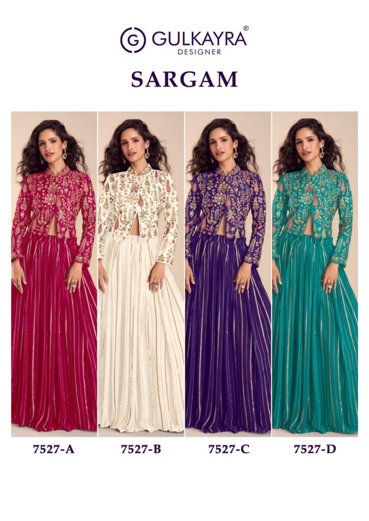 Beautiful Gulkayra Sargam Vichitra Silk With Embroidery Work Indo Western Collection Wholesale 2026
