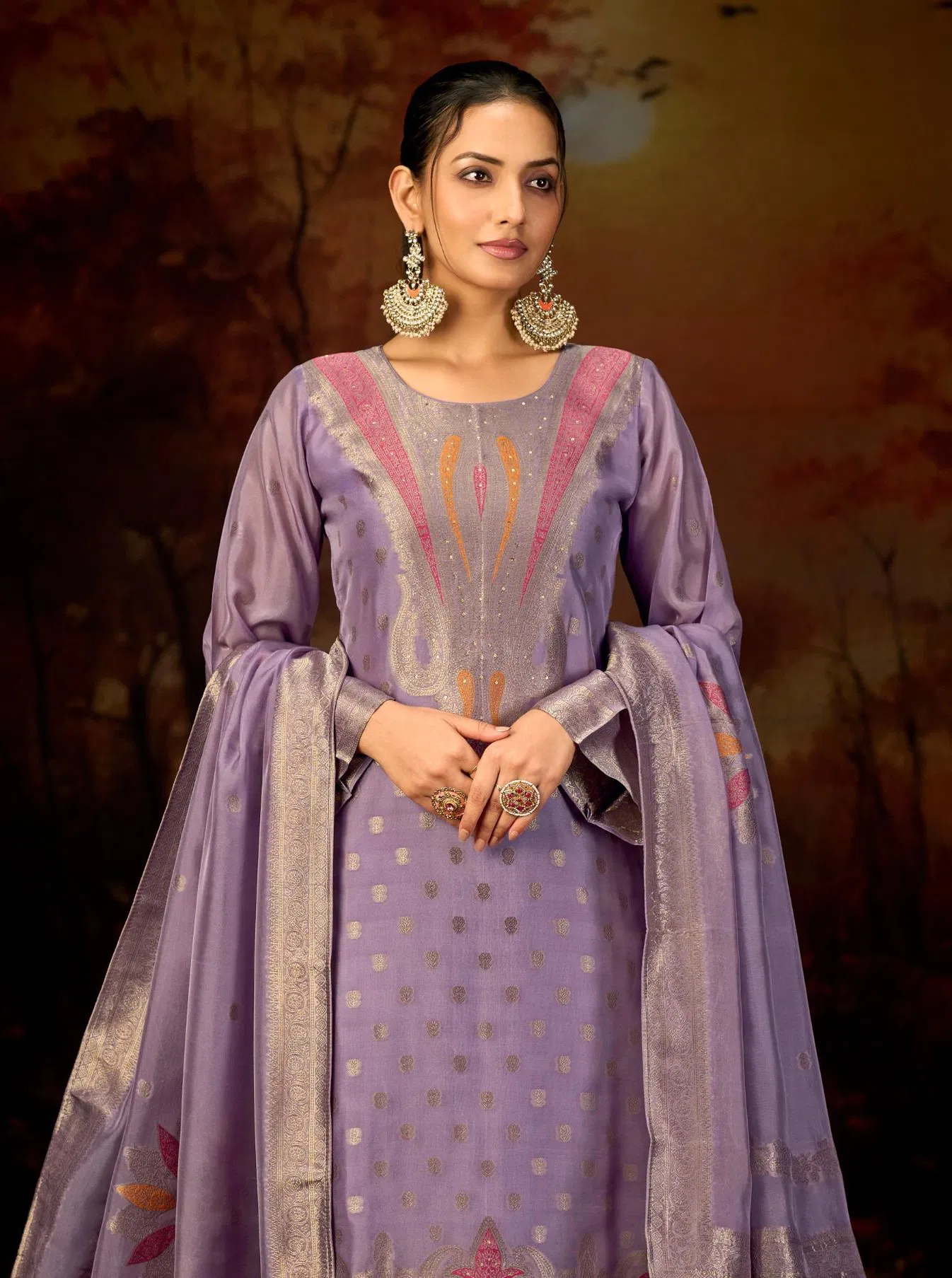 Ibiza Nazuk Banglory Silk Jacquard With Work Salwar Kameez Wholesale