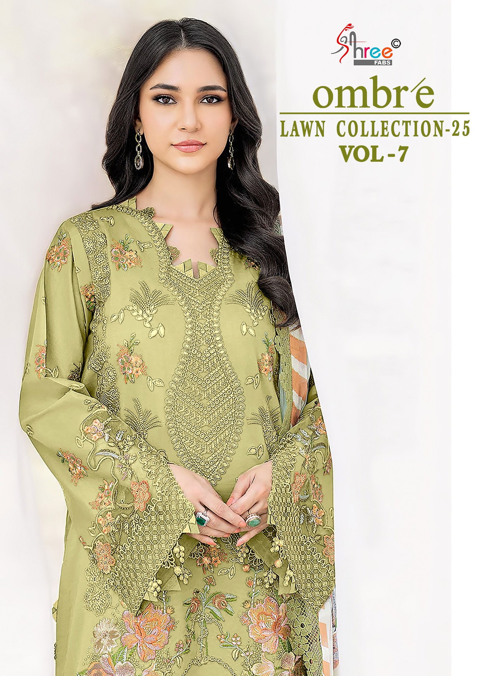 Shree Ombre Lawn Collection 25 Vol 7 Cotton Dupatta Pakistani Salwar Kameez Wholesale