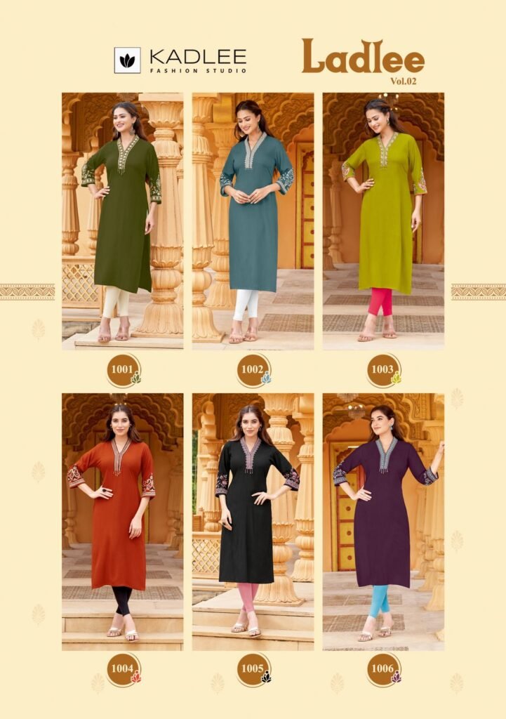 Beautiful Kadlee Ladlee Vol 2 Rayon With Thread Work Kurti Collection Wholesale 2026