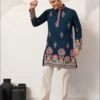 Shubhvastra The Grand Kurta Viscose Silk Thread Work Kurta And Pant Collection Wholesale