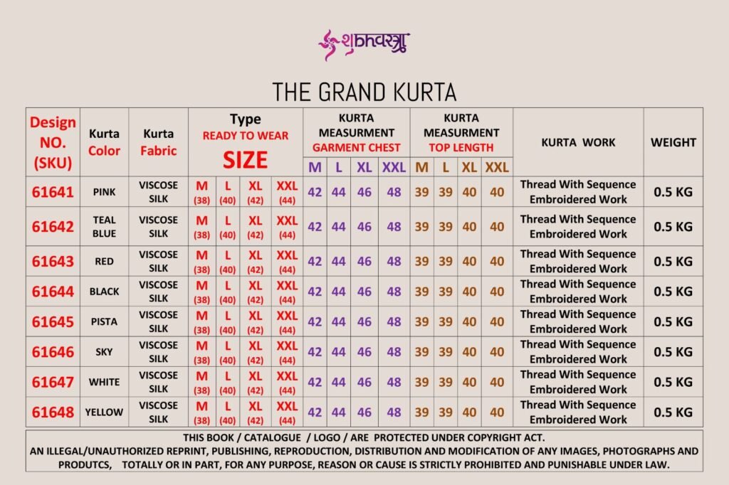 Latest Shubhvastra The Grand Kurta Viscose Silk Thread Work Kurta And Pant Collection Wholesale 2026