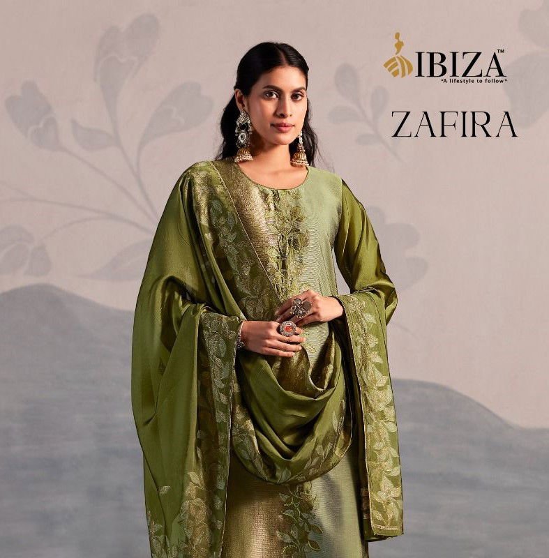 Ibiza Zafira Banglory Silk Jacquard With Handwork Salwar Kameez Wholesale