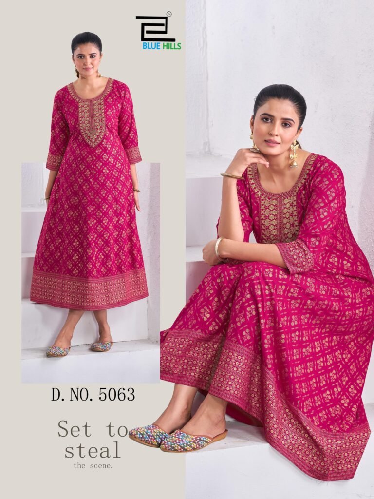 Buy Blue Hills Womaniya Pro Rayon Neck Embroidery Anarkali Gown Collection Wholesale 2026