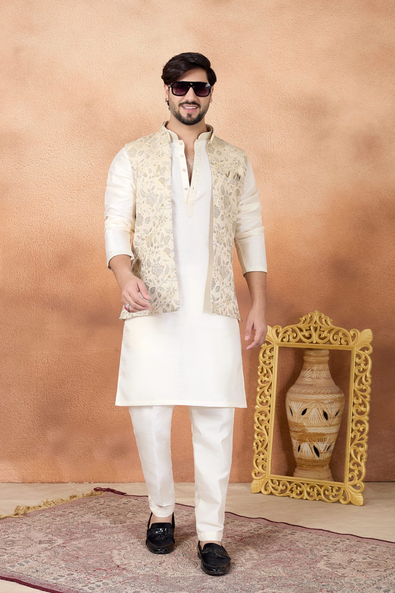 Sumi 4431 To 4433 Jaquard 3 Piece Kurta Jacket Set Collection Wholesale 4 Latest Sumi 4431 To 4433 Jaquard 3 Piece Kurta Jacket Set Collection Wholesale 2026