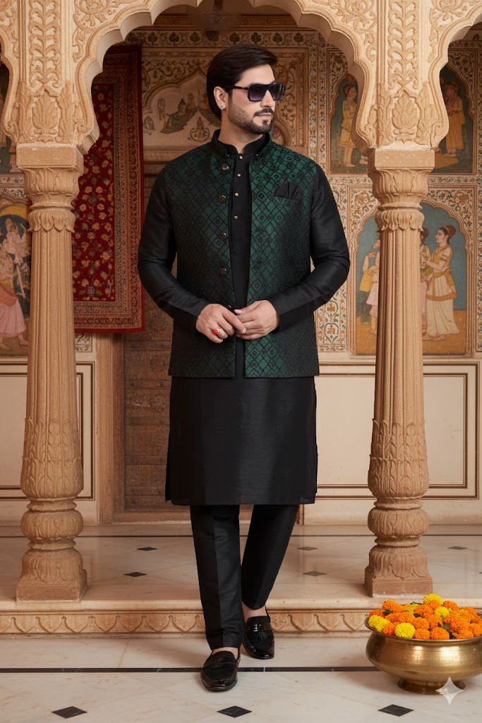 Sumi 4437 To 4439 Jaquard 3 Piece Kurta Jacket Set Collection Wholesale