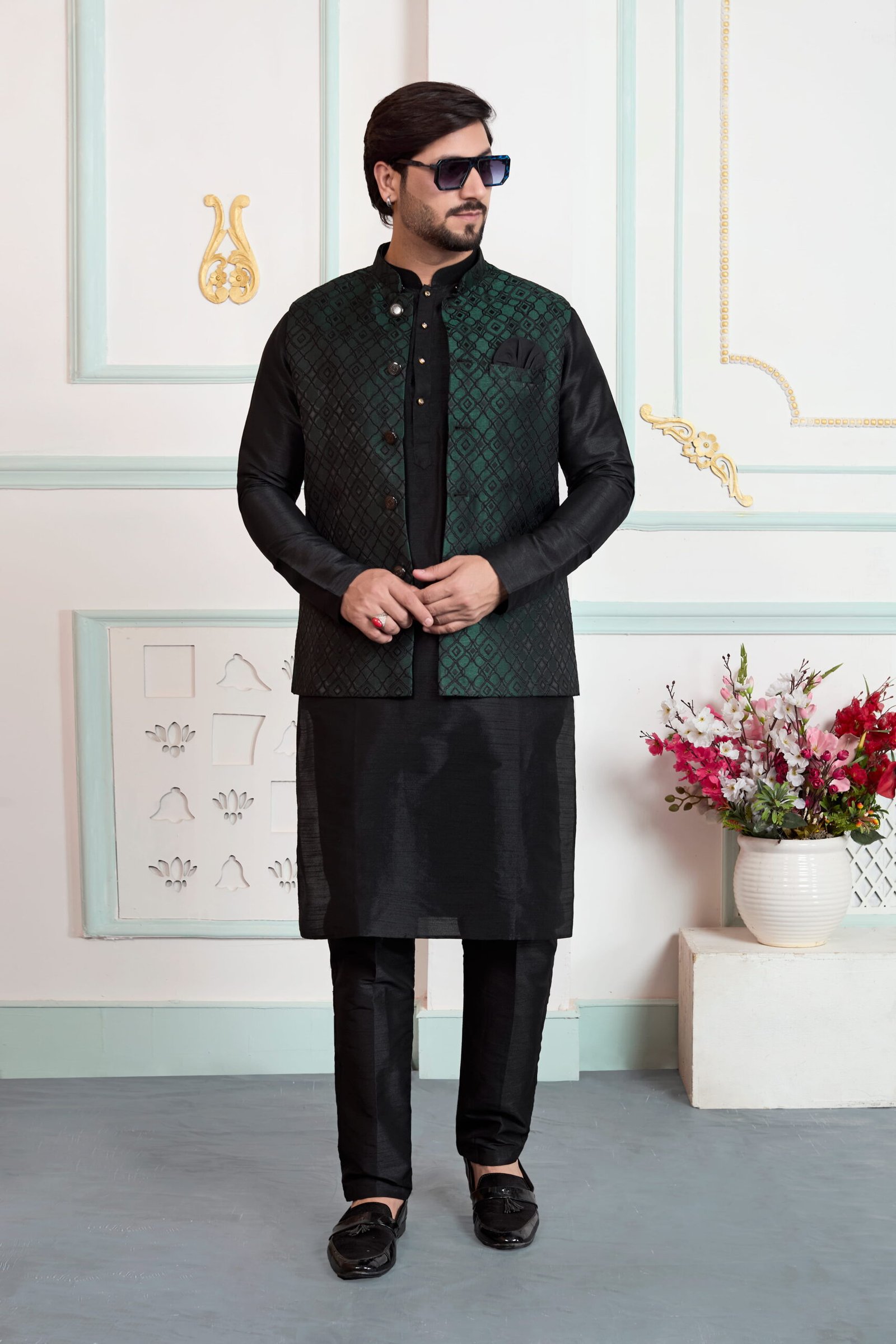 Sumi 4437 To 4439 Jaquard 3 Piece Kurta Jacket Set Collection Wholesale 8 Stylish Sumi 4437 To 4439 Jaquard 3 Piece Kurta Jacket Set Collection Wholesale 2026