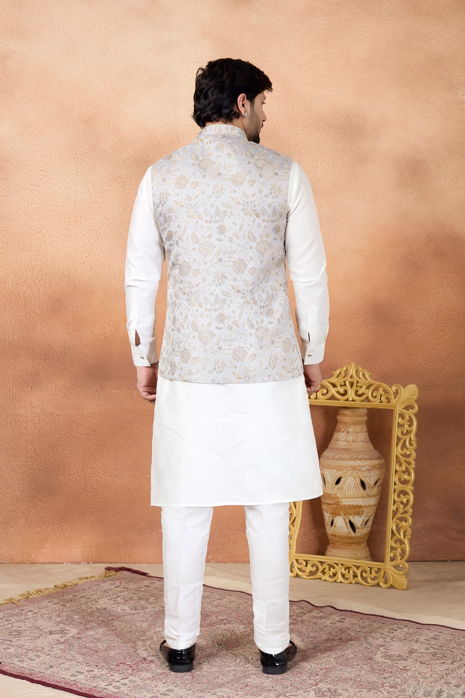 Sumi 4437 To 4439 Jaquard 3 Piece Kurta Jacket Set Collection Wholesale 5 Stylish Sumi 4437 To 4439 Jaquard 3 Piece Kurta Jacket Set Collection Wholesale 2026