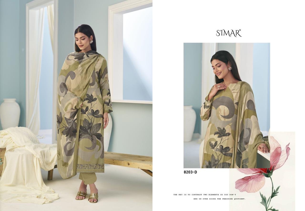 Glossy Simar Jashn Viscose Muslin Digital Print Embroidery Salwar Kameez Wholesale 5 Glossy Simar Jashn Viscose Muslin Digital Print Embroidery Salwar Kameez Wholesale