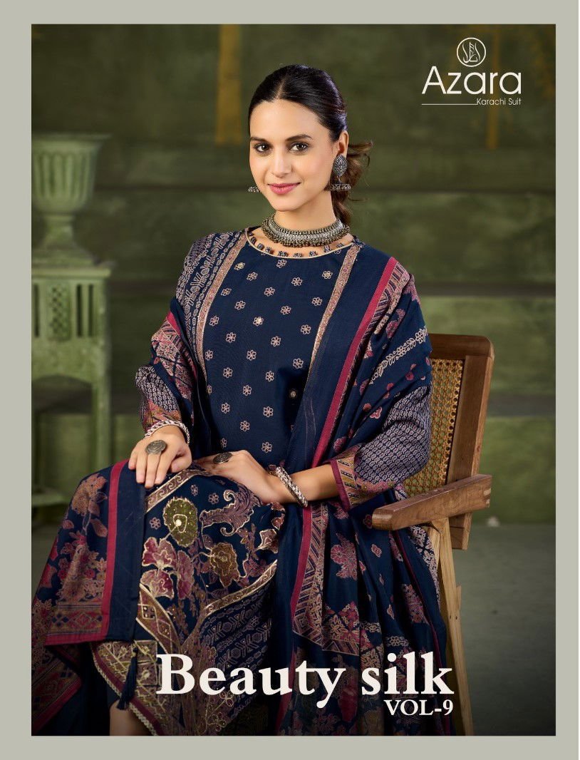 Radhika Azara Beauty Silk Vol 9 Modal Muslin Print Dress Material Wholesale