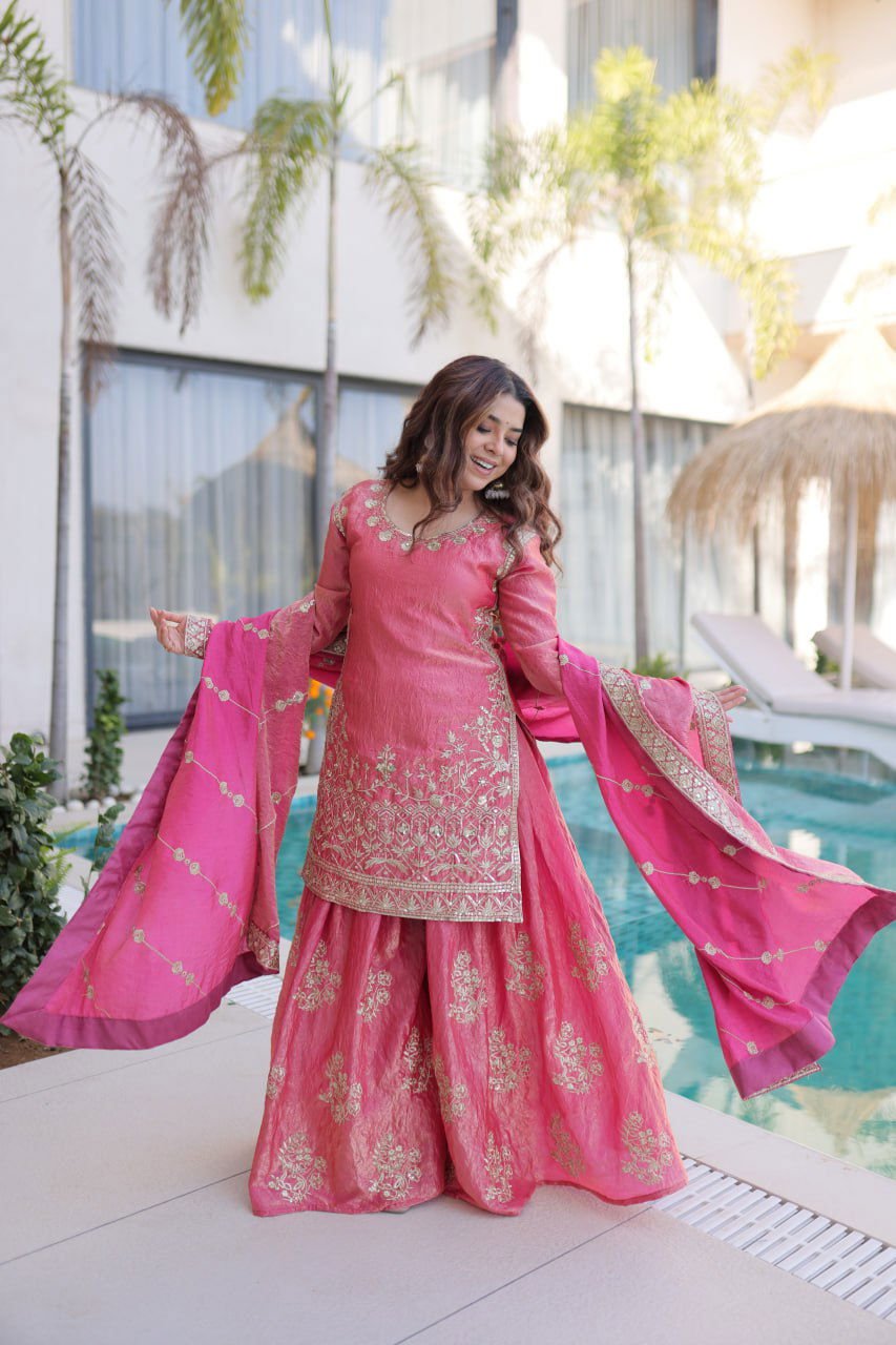 Lw 9320 Fandy Crush Embroidered Sharara Collection Wholesale 5 Latest Lw 9320 Fandy Crush Embroidered Sharara Collection Wholesale 2026