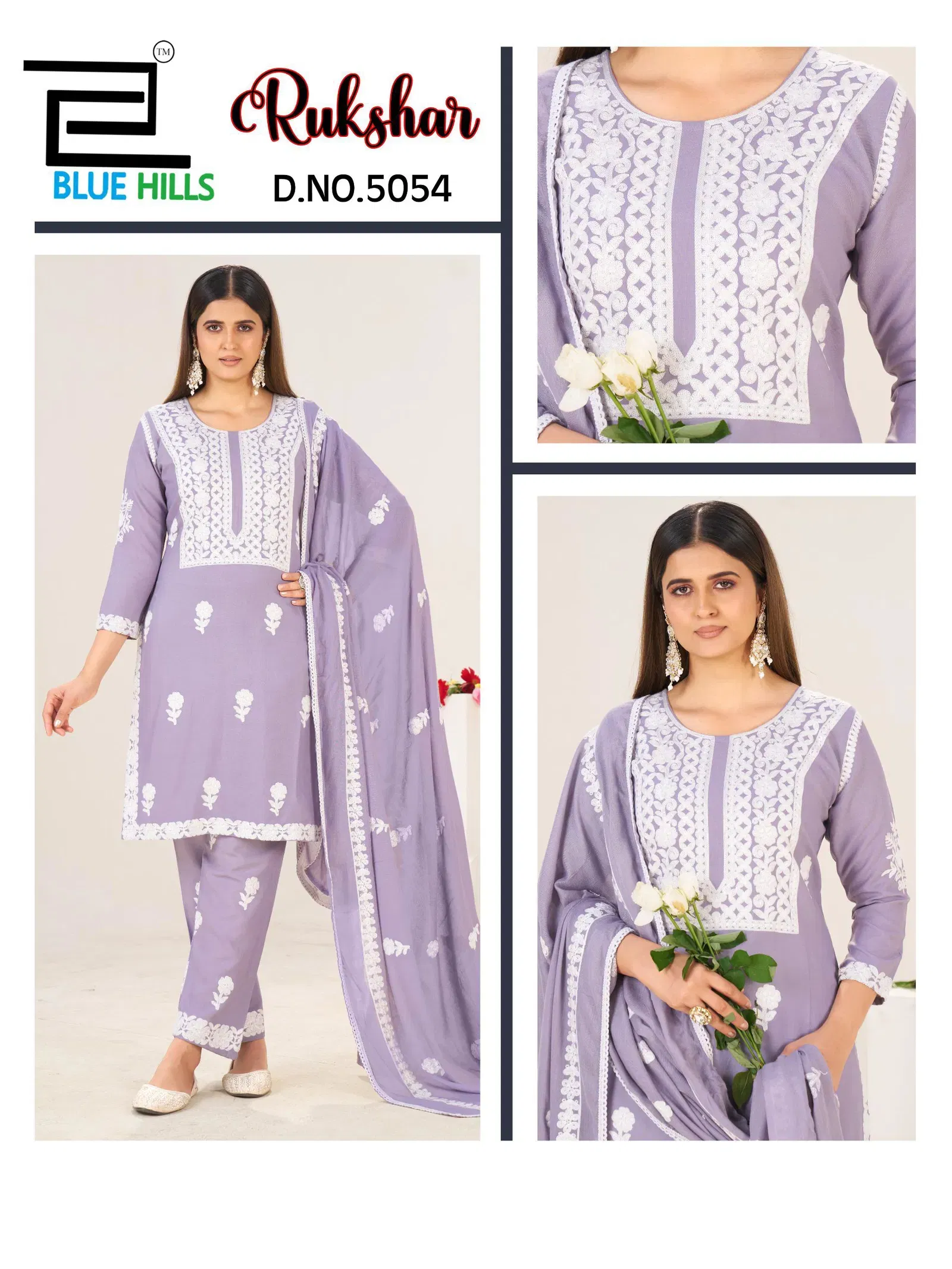 Blue Hills Rukshar Rayon With Threadwork Kurti Pant And Dupatta Collection Wholesale 7 Latest Blue Hills Rukshar Rayon With Threadwork Kurti Pant And Dupatta Collection Wholesale 2026