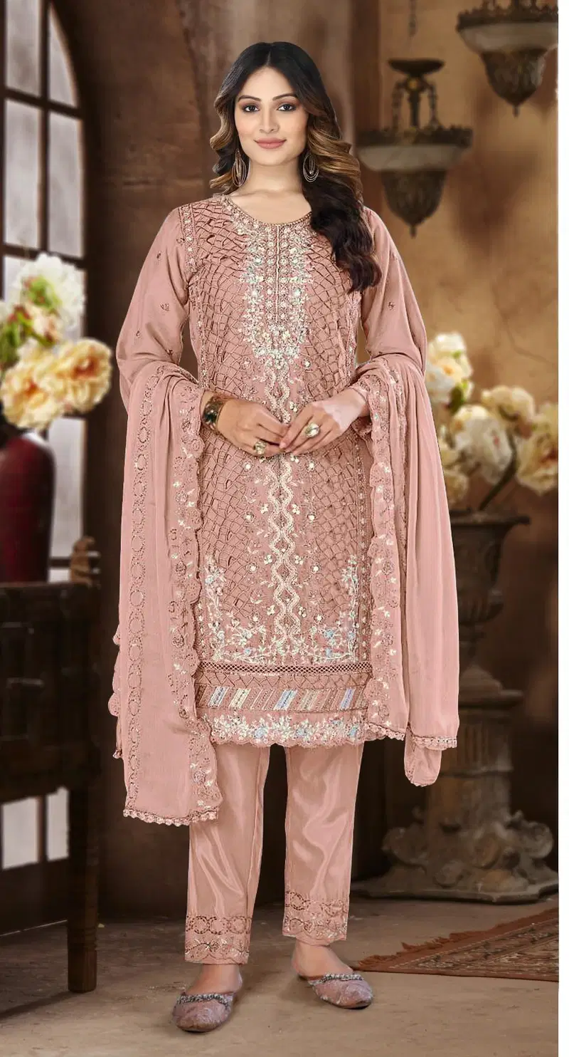 Bilqis B 213 E To H Chiffon With Embroidered Pakistani Salwar Kameez Wholesale