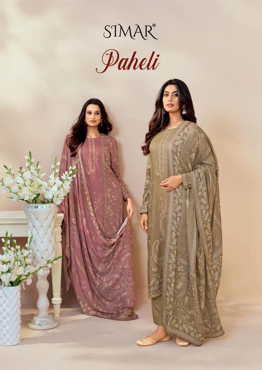 Glossy Simar Paheli Lawn Cotton Digital Print Embroidery Salwar Kameez Wholesale