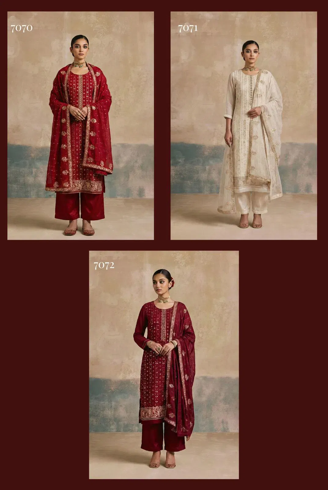 Alizeh 7070 To 7072 Georgette With Embroidered Work Kurti Pant And Dupatta Wholesale 10 Buy Alizeh 7070 To 7072 Georgette With Embroidered Work Kurti Pant And Dupatta Wholesale 2026