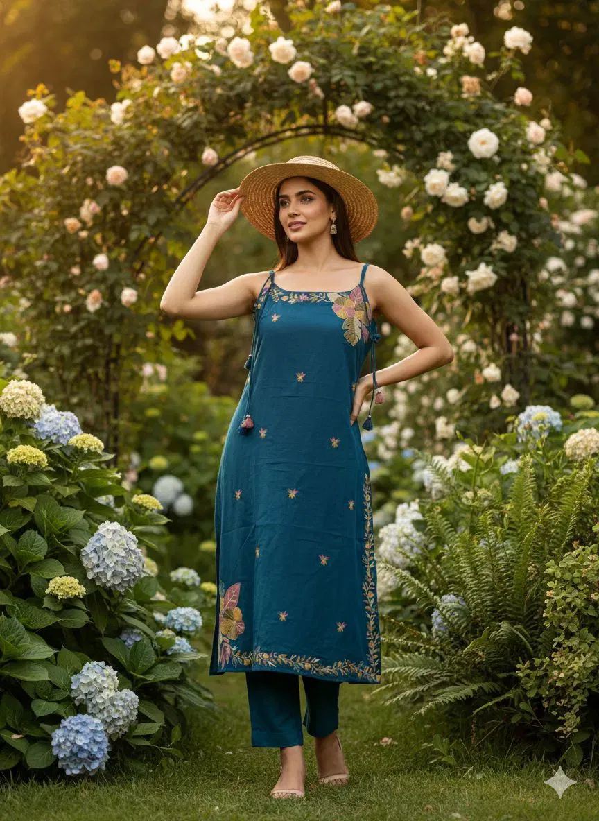 Naisha K 581 Cotton Flex With Embroidery Work Kurti And Pant Collection Wholesale 4 Beautiful Naisha K 581 Cotton Flex With Embroidery Work Kurti And Pant Collection Wholesale 2026