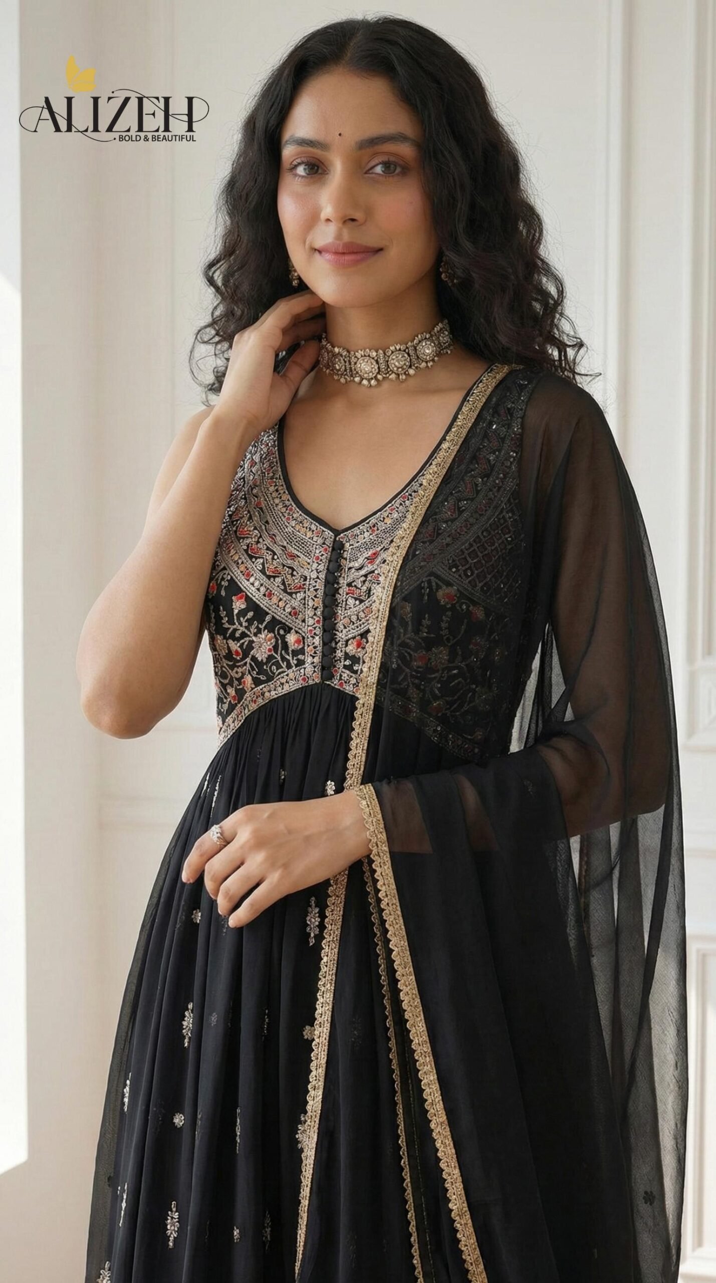 Alizeh 7062 To 7065 Georgette With Stylish Wear Top Bottom And Dupatta Wholesale