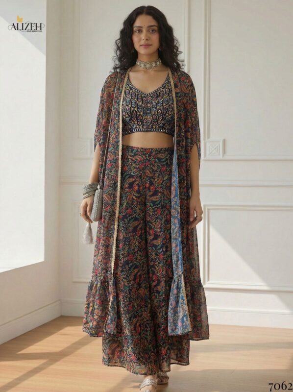 Stylish Alizeh 7062 To 7065 Georgette With Stylish Wear Top Bottom And Dupatta Wholesale 2026