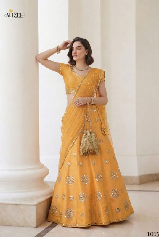 Buy Alizeh Mirror Maze Silk Embroidery Mirror Work Lehenga Choli Collection Wholesale 2026
