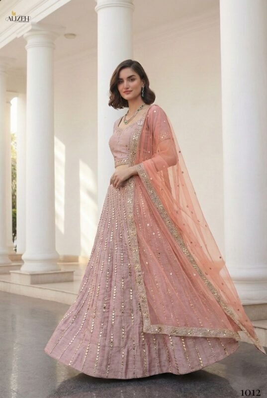 Buy Alizeh Mirror Maze Silk Embroidery Mirror Work Lehenga Choli Collection Wholesale 2026