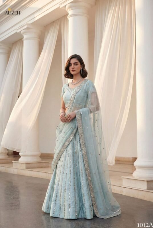 Buy Alizeh Mirror Maze Silk Embroidery Mirror Work Lehenga Choli Collection Wholesale 2026