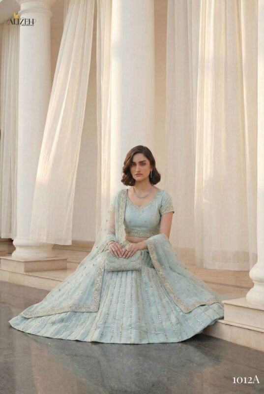 Buy Alizeh Mirror Maze Silk Embroidery Mirror Work Lehenga Choli Collection Wholesale 2026