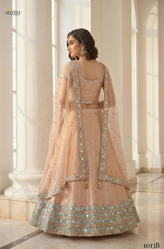Buy Alizeh Mirror Maze Silk Embroidery Mirror Work Lehenga Choli Collection Wholesale 2026