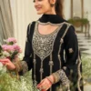 Eba Pallavi Black And White Chinon With Embroidery Top Bottom And Dupatta Collection Wholesale 1 Eba Pallavi Black And White Chinon With Embroidery Top Bottom And Dupatta Collection Wholesale