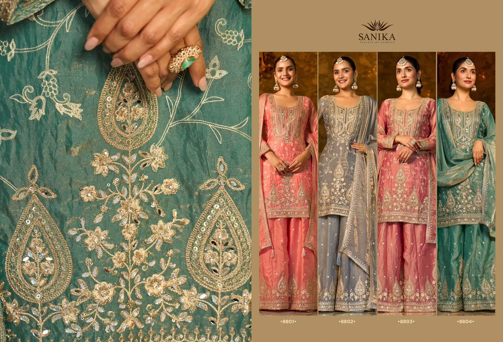Sanika Ikatra Frendy Silk With Embroidered Work Top Bottom And Dupatta Collection Wholesale 8 Stylish Sanika Ikatra Frendy Silk With Embroidered Work Top Bottom And Dupatta Collection Wholesale 2026